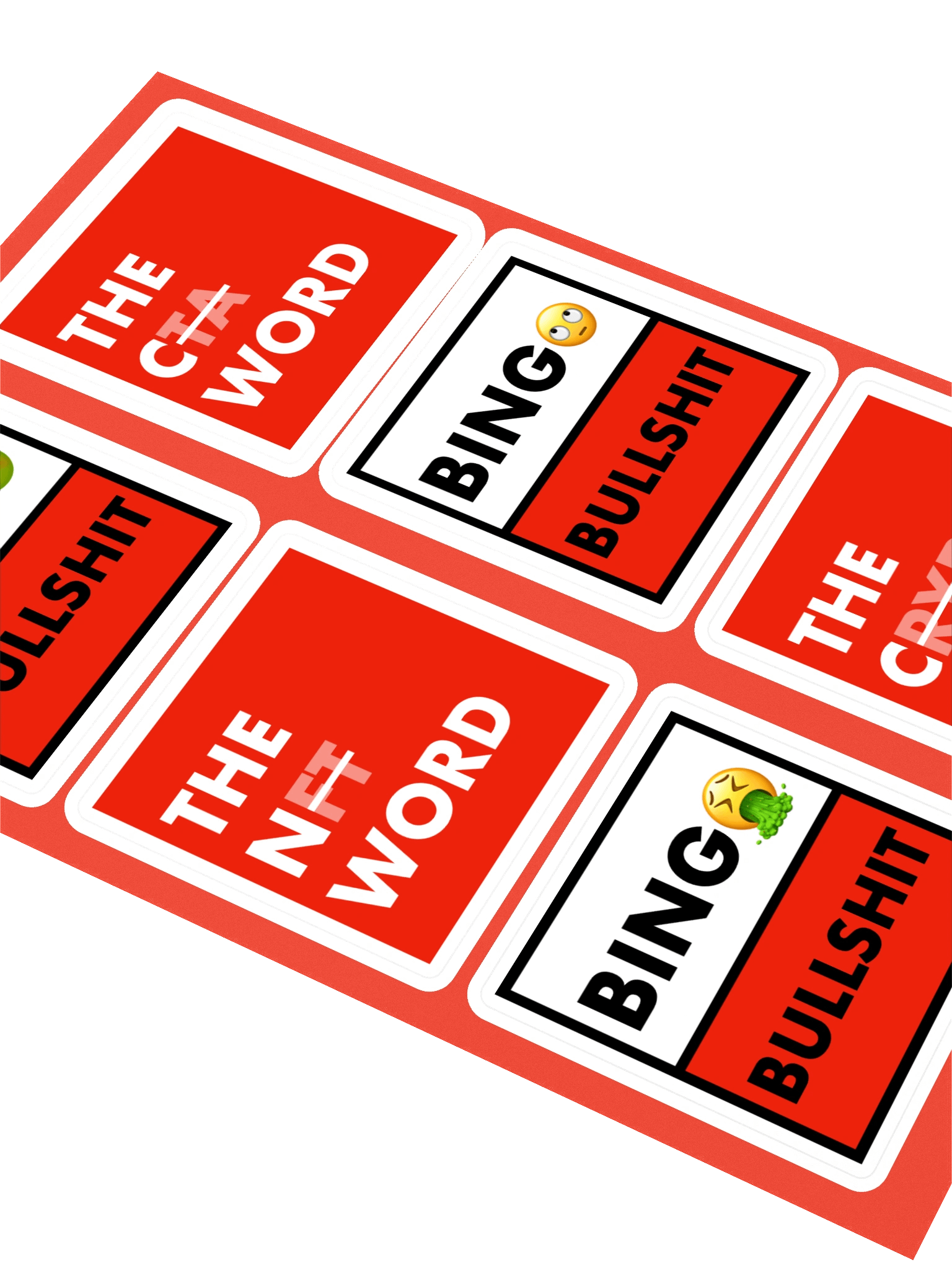 6 stickers BINGO BULLSHIT • planche A5 product image (2)