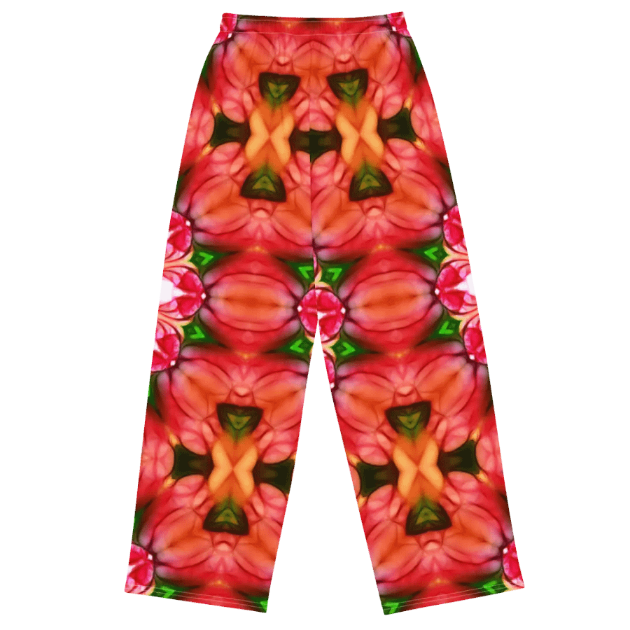 Peachy Flower Kaleidoscope Wideleg Pants product image (3)
