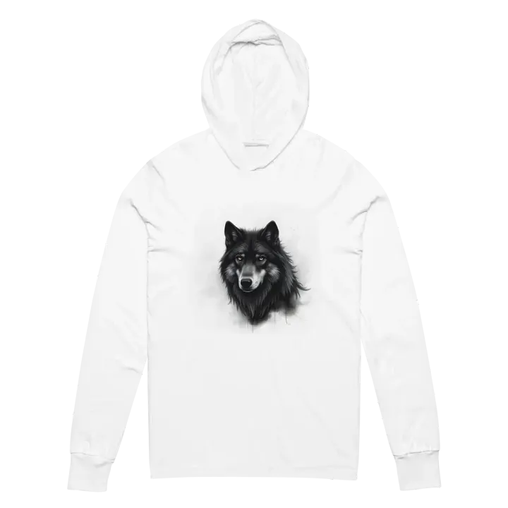 Intense Wolf Hooded Long Sleeve Tee product image (2)
