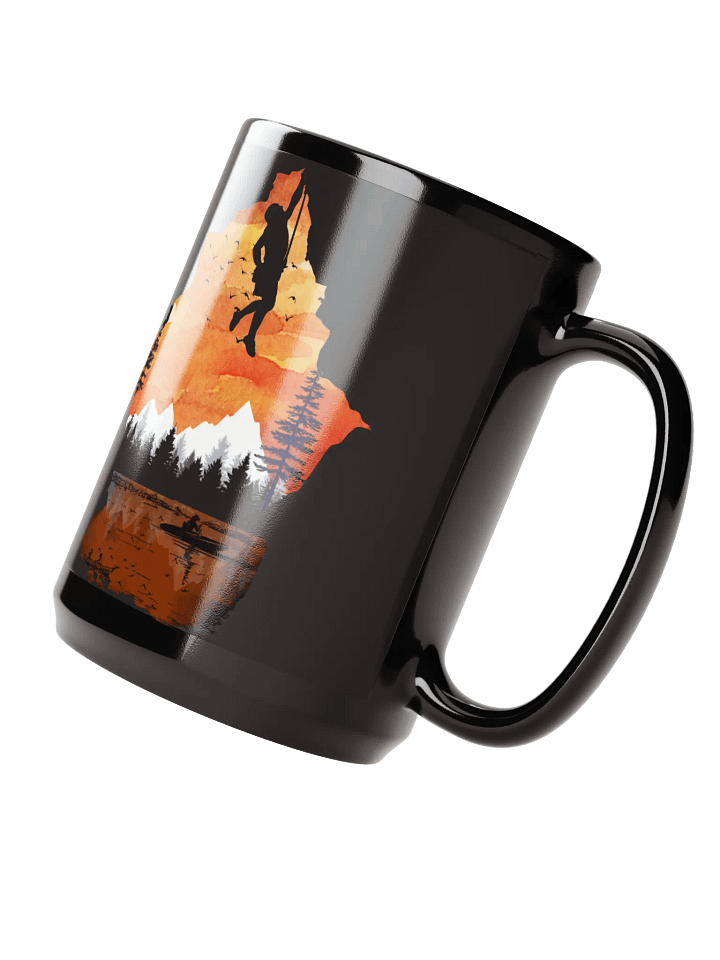 climbing sunset Black Mug (15oz) product image (2)