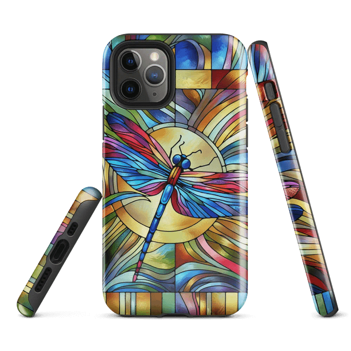 Tough Phone Case for iPhone® - Colorful Stained Glass Butterfly product image (1)