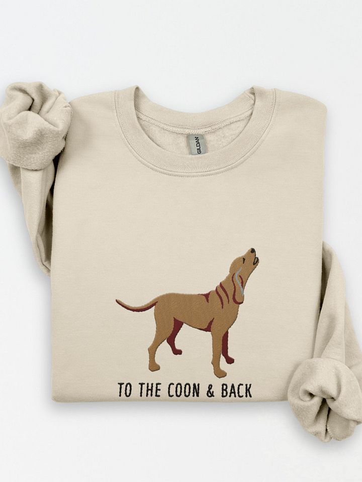 To the Coon & Back Sweatshirt (Embroidered) of a Redbone Coonhound product image (1)