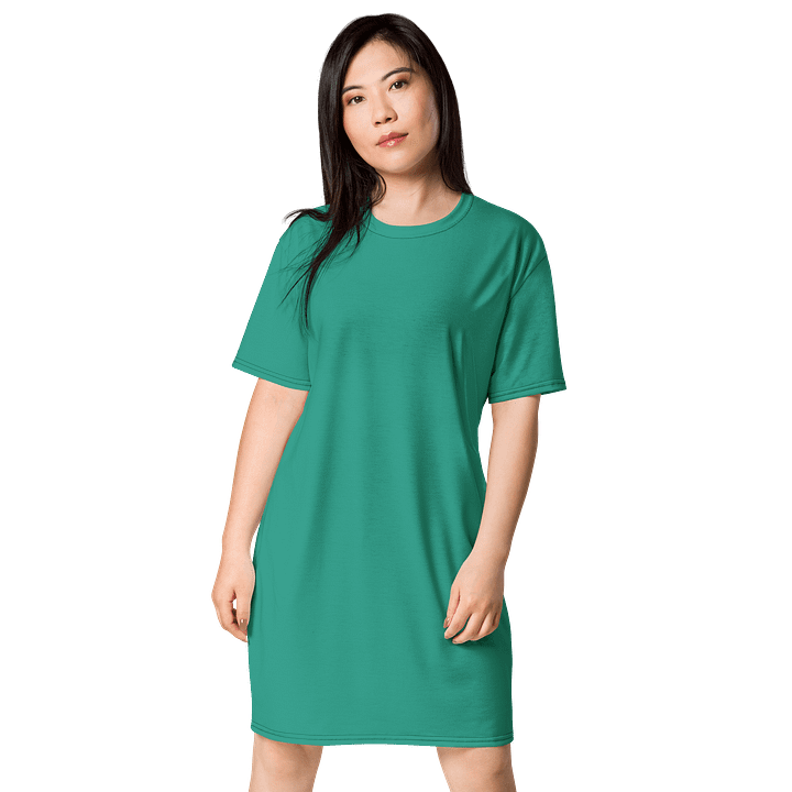 Oversized T-Shirt Dress - Serene Niagara, Sizes 2XS-6XL product image (1)