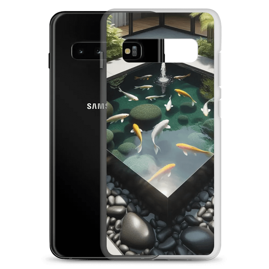 Serene Koi Pond Clear Samsung® Case |Ai Design product image (9)