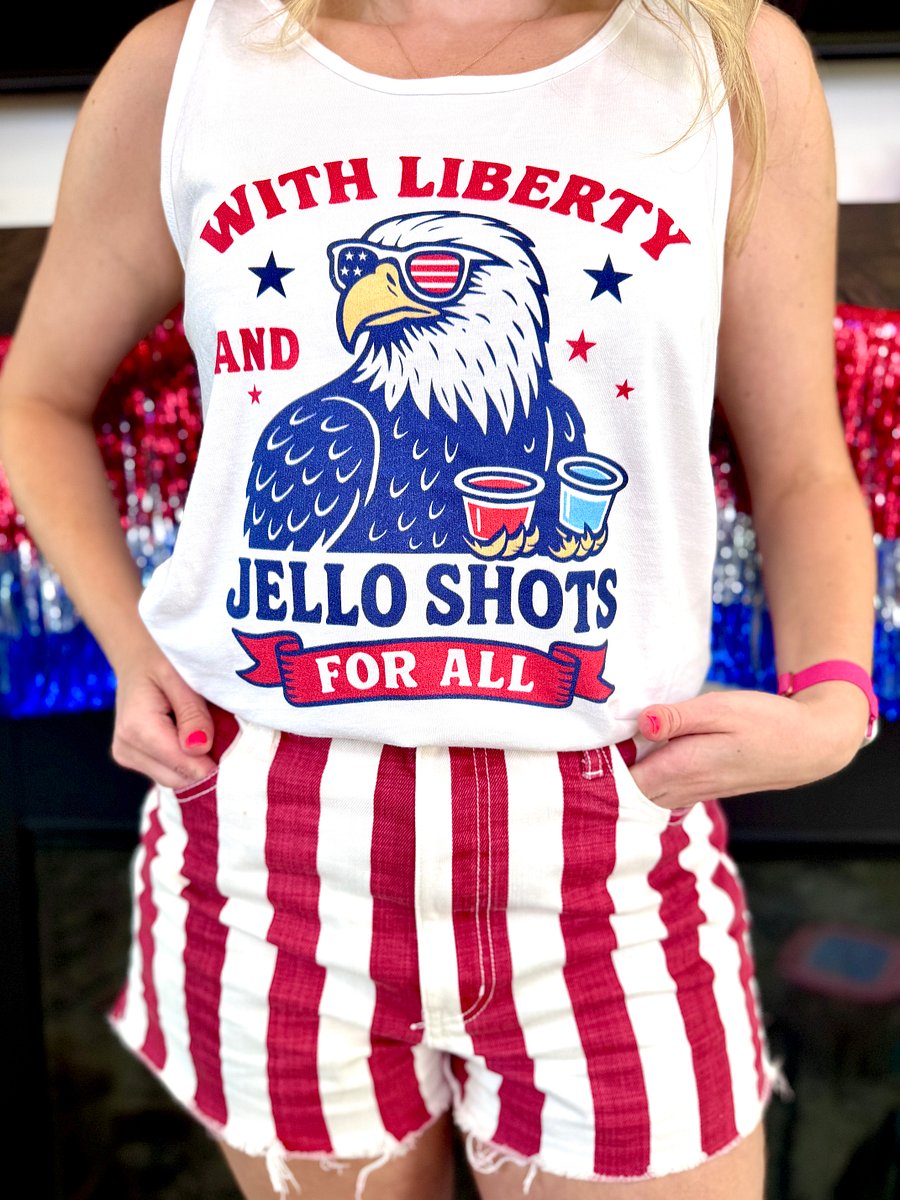 With Liberty and Jello Shots for all Unisex Tank Top product image (2)