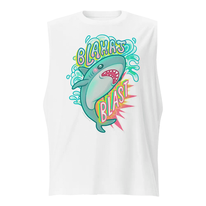 Blahaj Blast Muscle Tank product image (1)