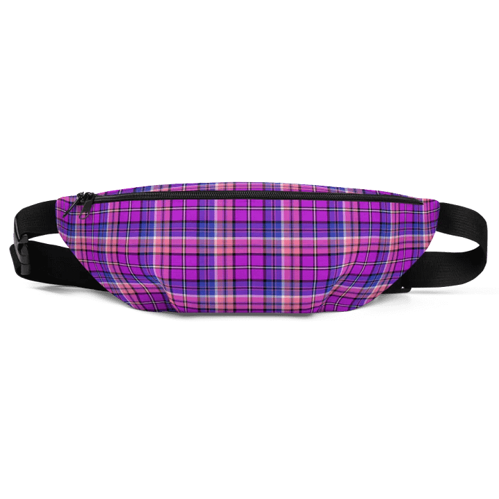 Bright Purple, Pink, and Blue Plaid Fanny Pack product image (2)