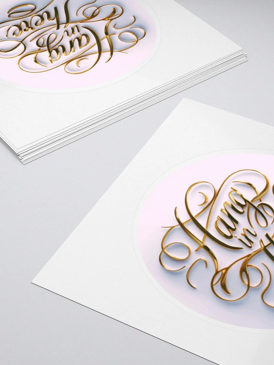 Motivational Art Sticker for Goal Manifestation and Self-Care - Hang In There! product image (2)