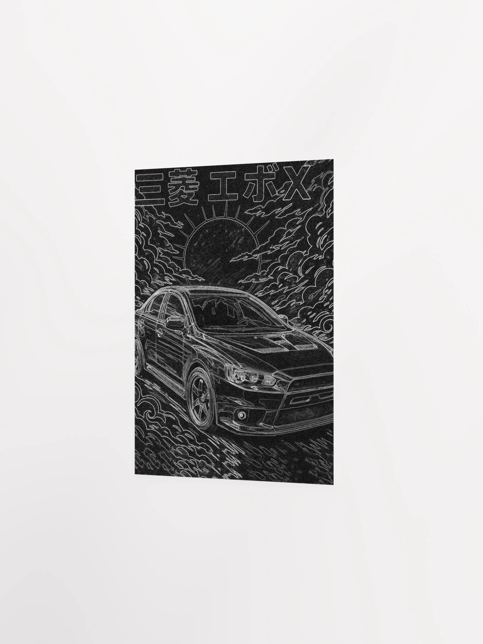Mitsubishi Evo X Chalk Drawing Poster product image (2)