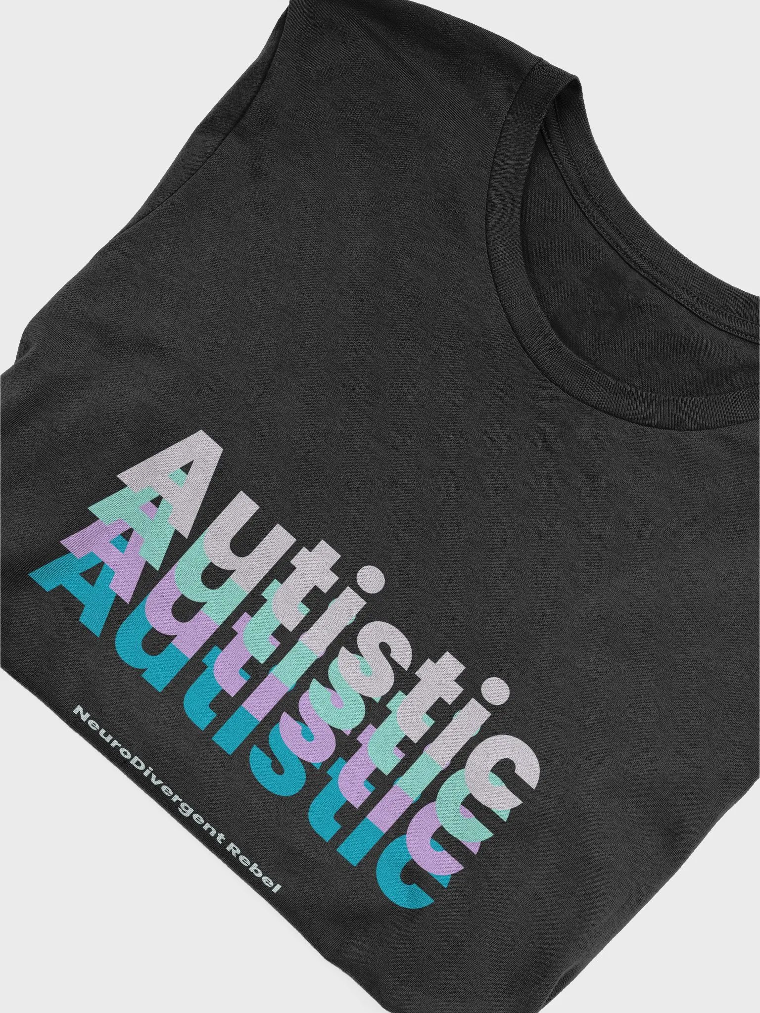 Autistic x4 (Lavender, teal, purple, and turquoise words) Super Soft T-shirt product image (4)