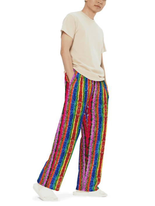 Boho colorful Stripes - Unisex Wide-Leg Pants product image (7)