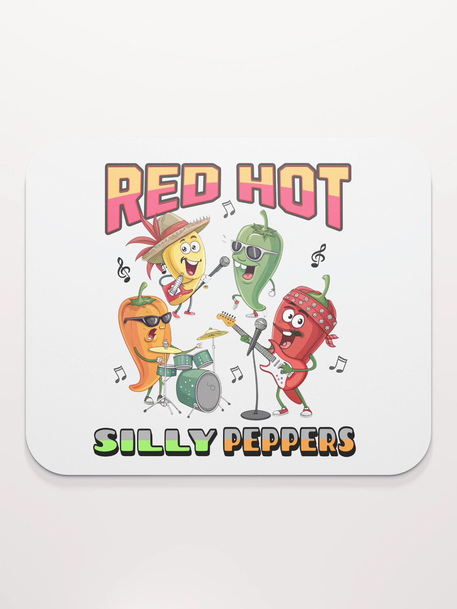 Red Hot Silly Peppers Music Mouse Pad product image (2)