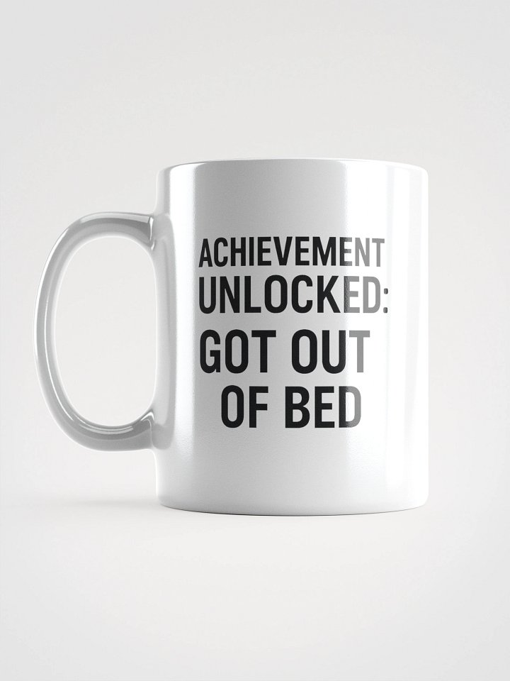 Achievement Unlocked: Got Out of Bed – White Gamer Mug product image (1)