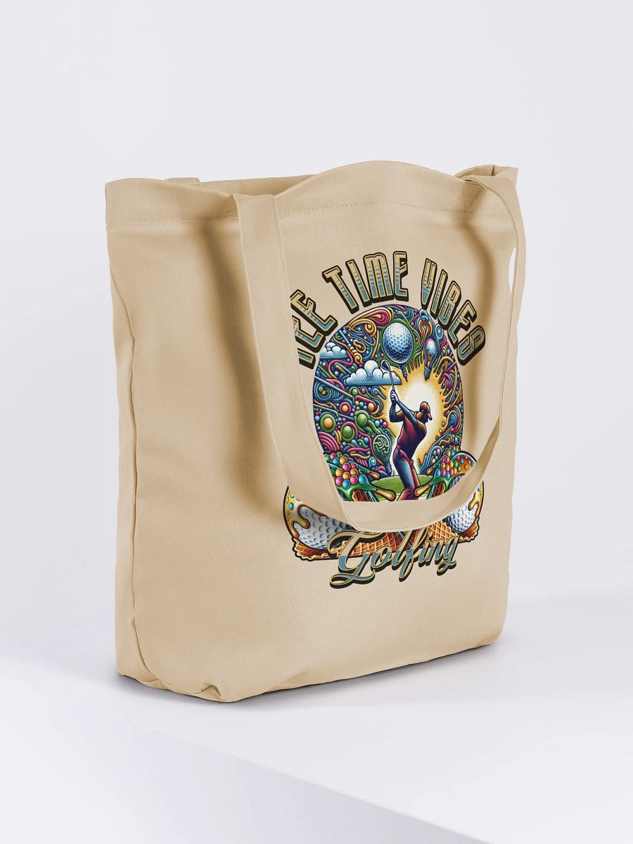 Tee Times Vibes Golfing Eco-Friendly Tote Bag product image (4)