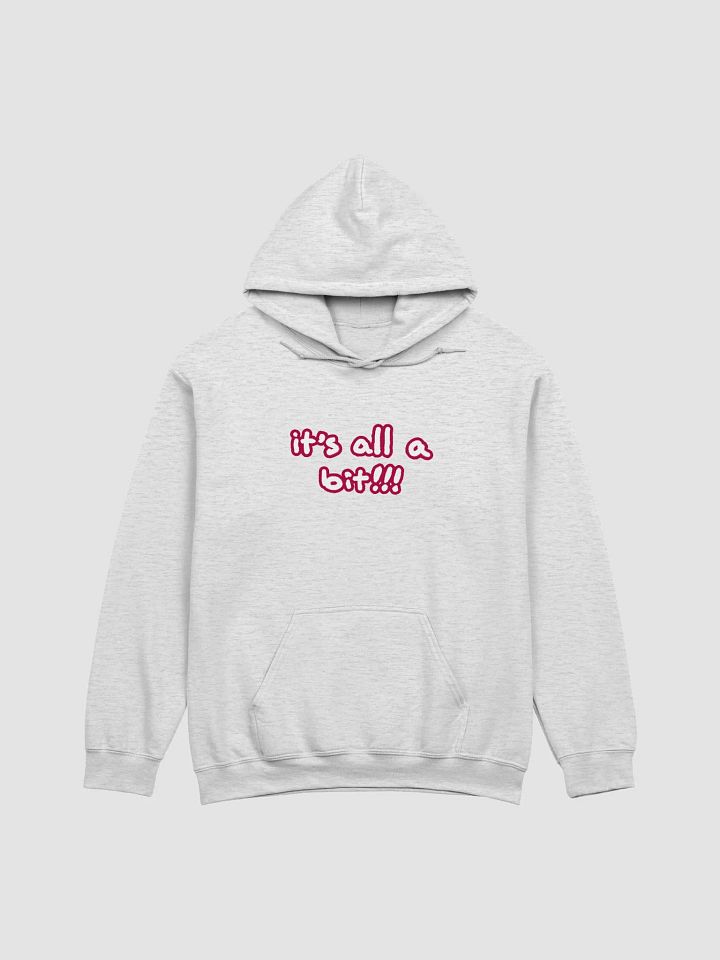 “It’s all a bit!!!” (lined design, #A6073C) classic hoodie product image (2)