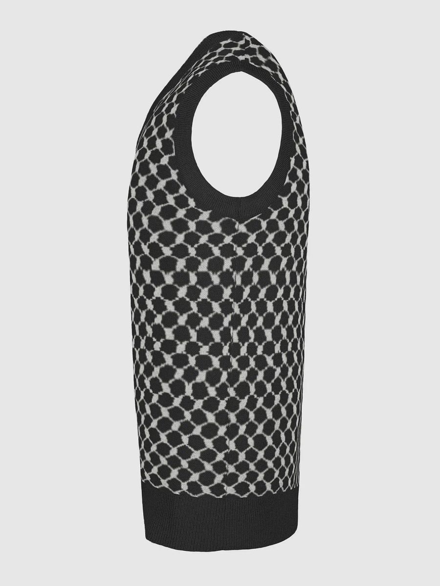 Keffiyeh Pullover Sweater Vest Black and Grey product image (6)