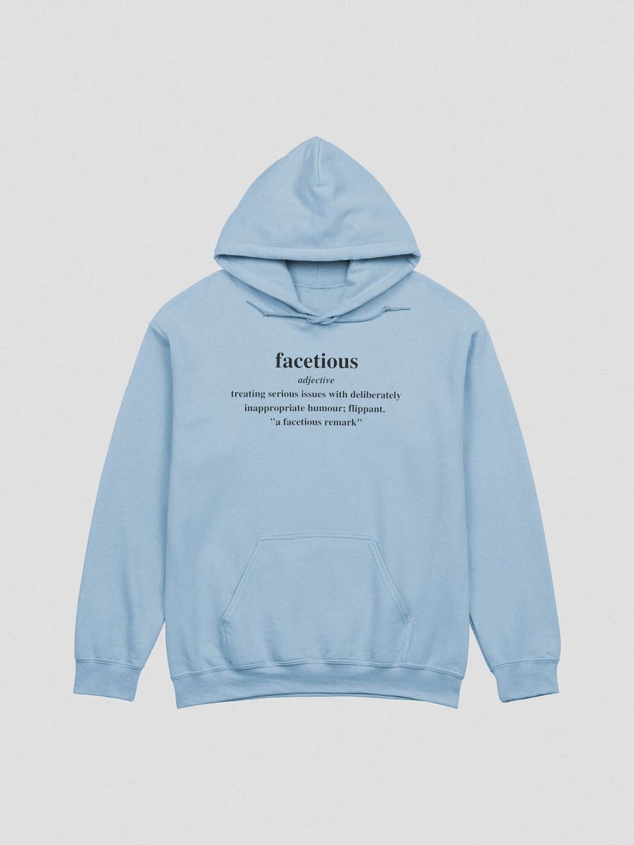 Facetious Hoodie (Black Text) product image (2)
