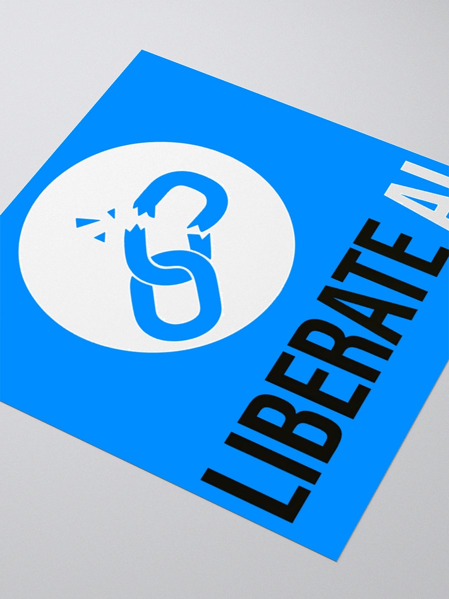 Liberate AI Movement Stickers (Blue) product image (5)