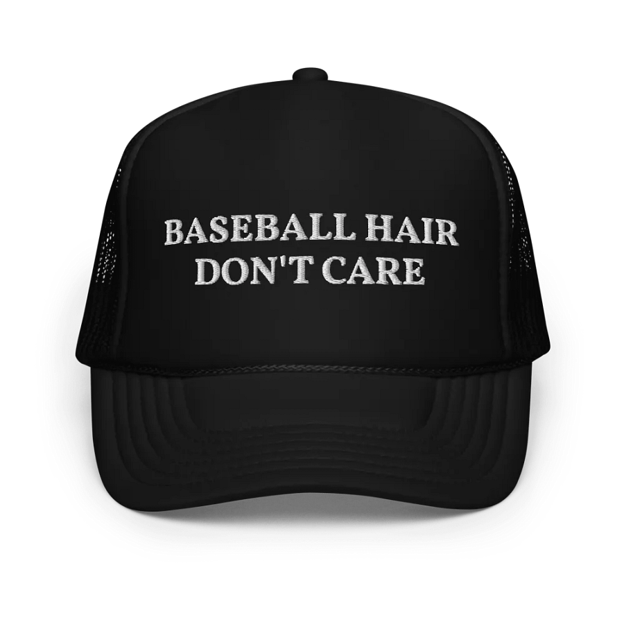 Baseball Hair Don't Care - Funny Embroidered Hat Trucker Cap product image (1)