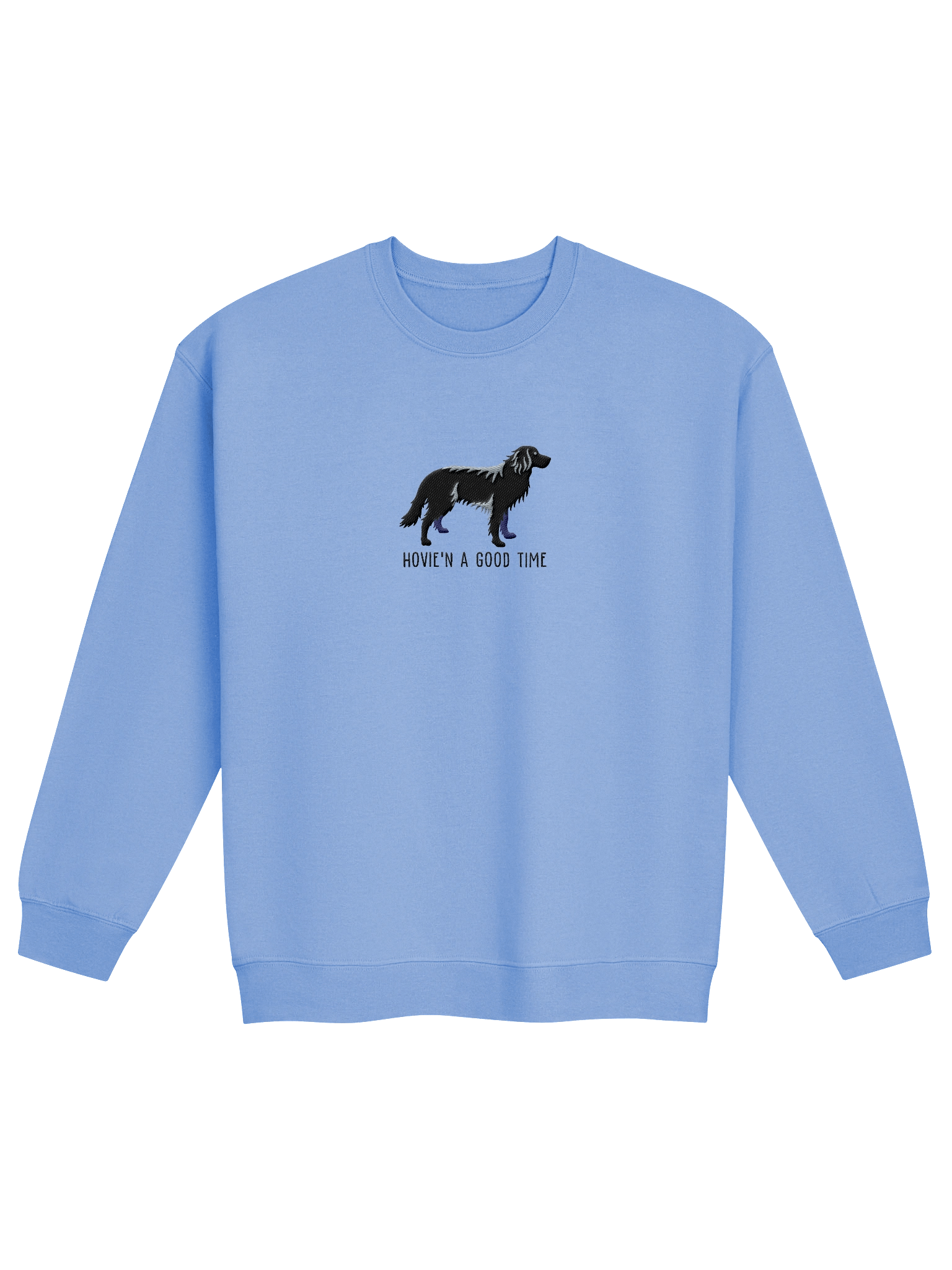 Hovie'n a Good Time Sweatshirt (Embroidered) of a Hovawart(Black) product image (9)