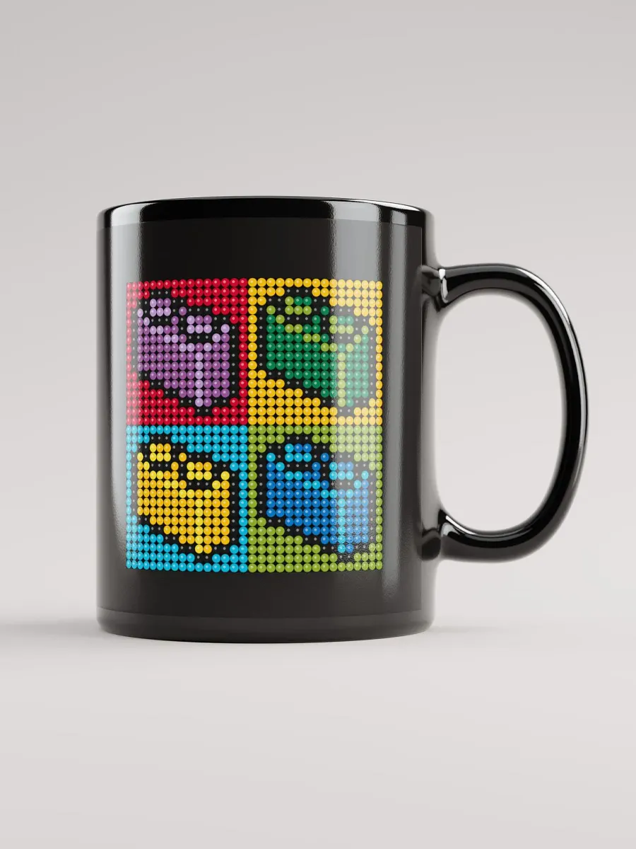 Brick Pixel Art Black Glossy Mug product image (2)