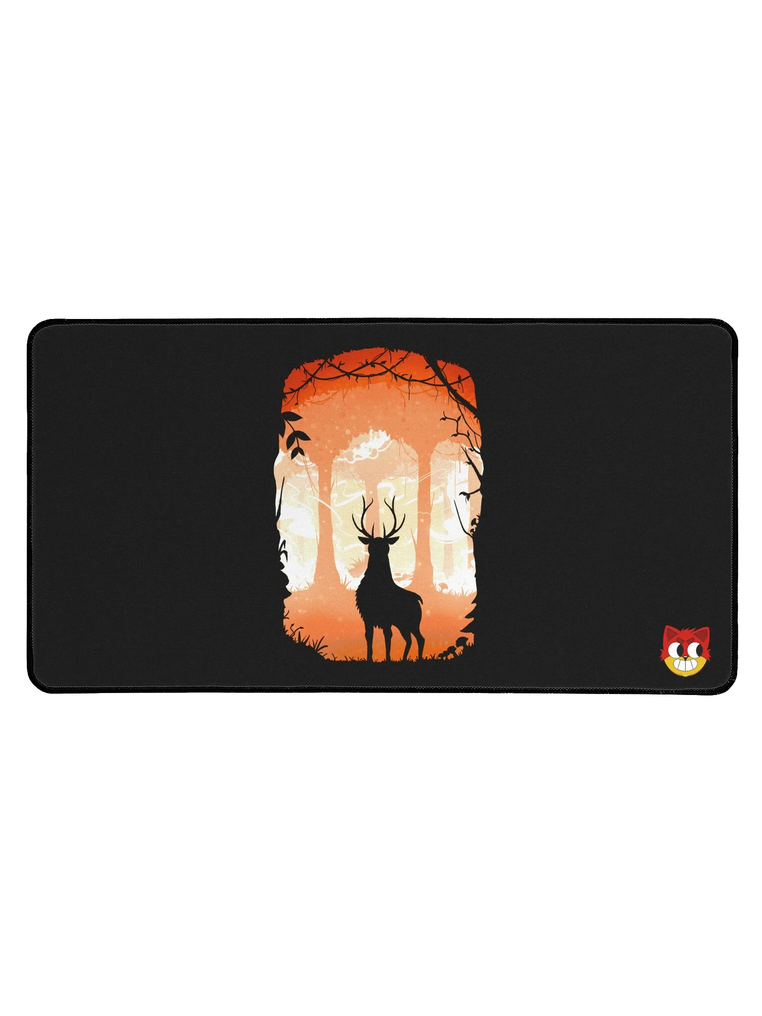 Black and Orange Deer Mouse Pad product image (1)
