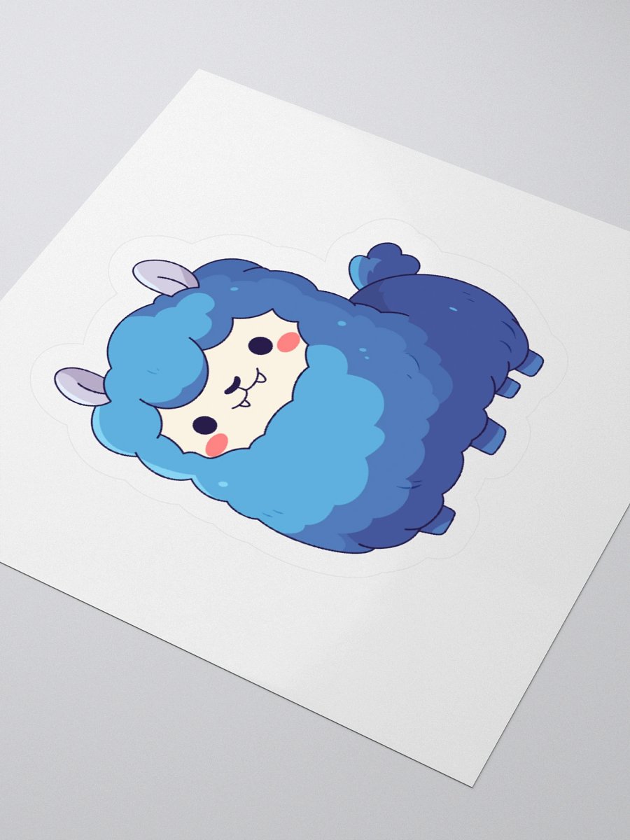 Muffang Alpaca Sticker – Chubby Blue Alpaca Vinyl Decal product image (8)