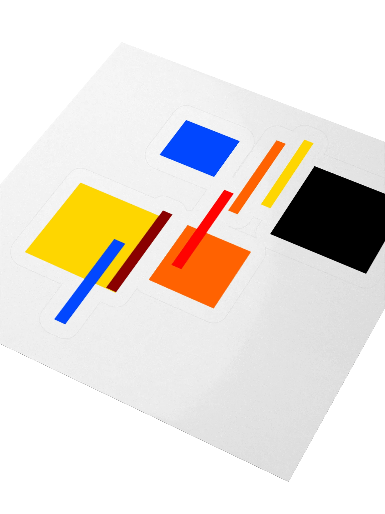 Vibrant Lines and Squares All There Sticker product image (3)