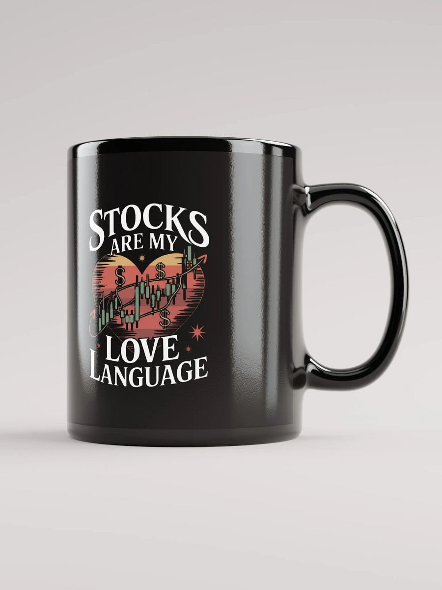 Stocks in Love Black Glossy Mug product image (1)