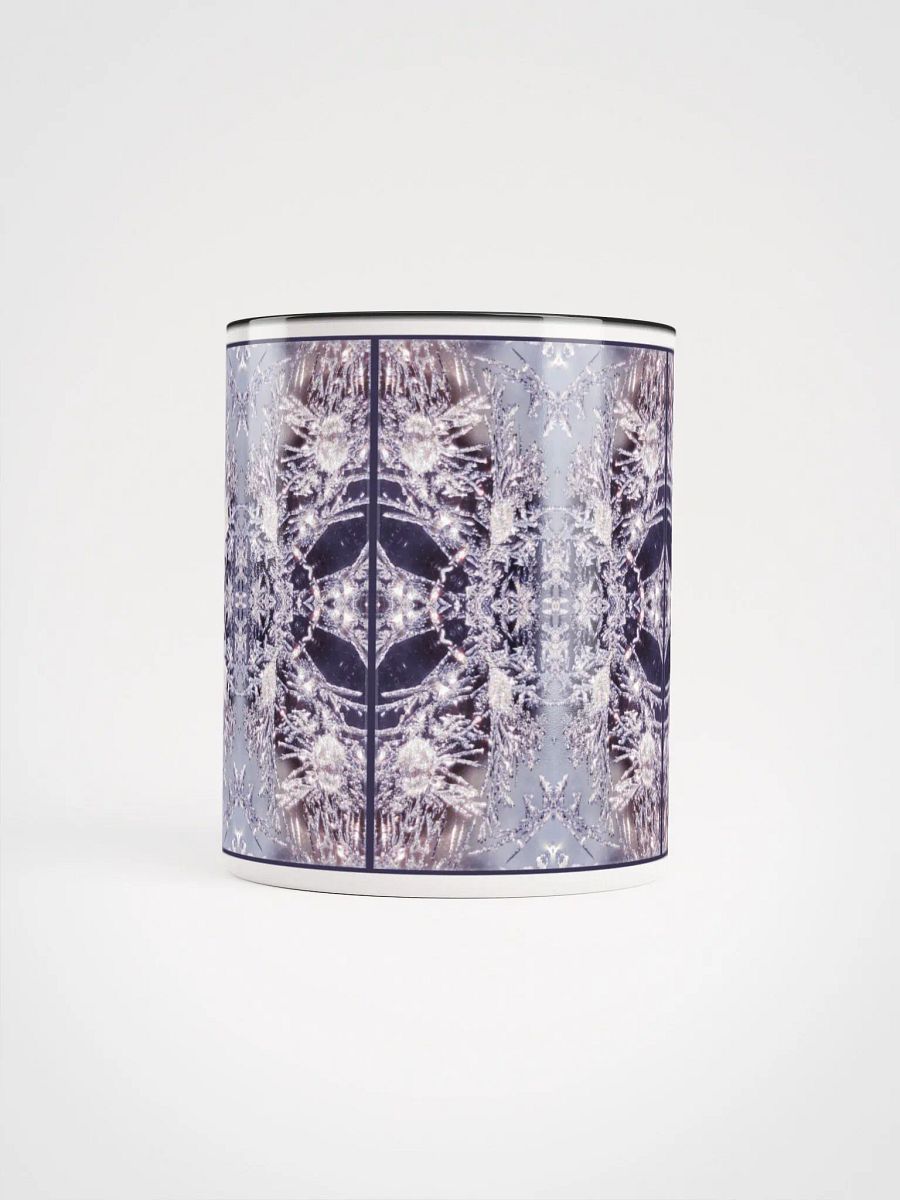 Nature Mandala Mug, Frost Mandala Cup, Frosty Windows Collection, Seasonal Cup, Psychedelic Kaleidoscopic Artwork, 2 Color Cup product image (5)