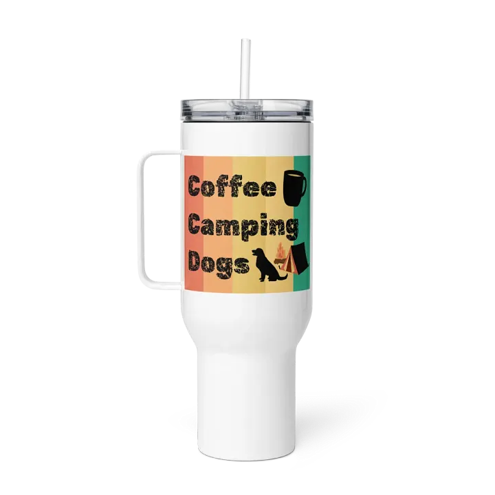 Camping Lover - Coffee Camping Dogs 40 oz Travel Mug Drink Cup product image (2)