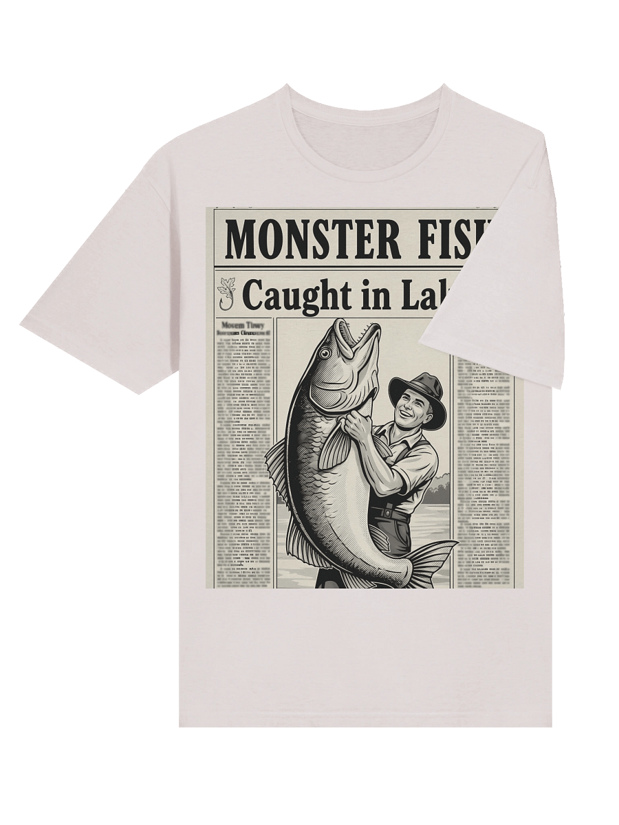 Vintage newspaper - Monster Fish Caught in Lake! T-Shirt product image (32)