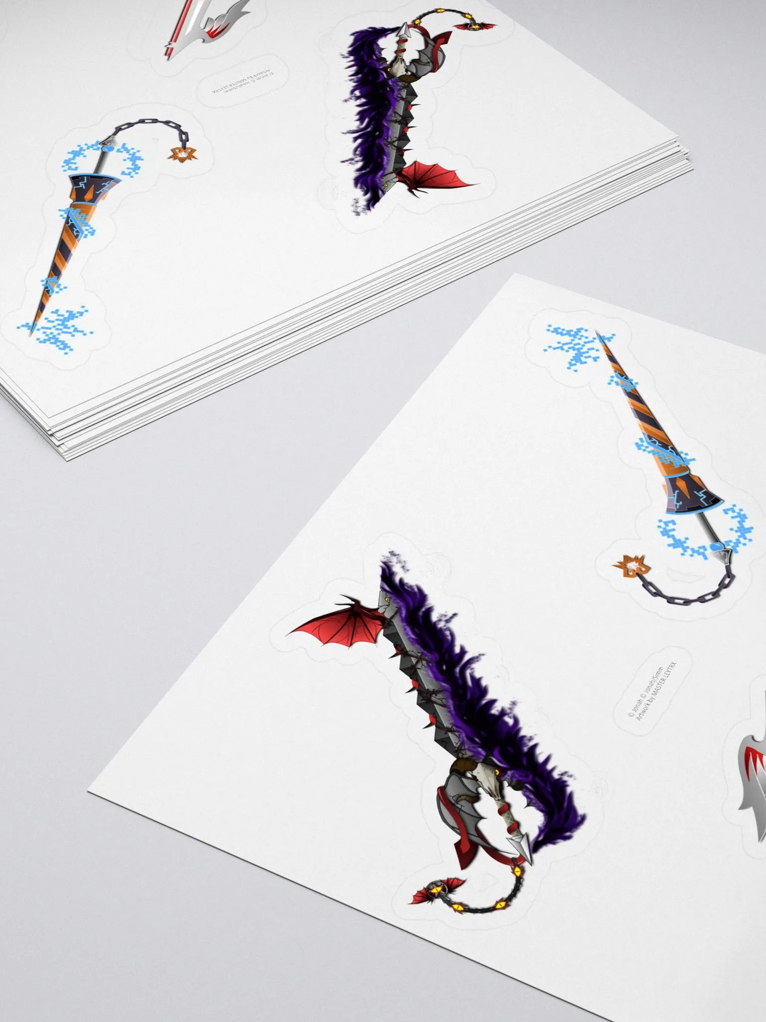 Custom Keyblade Sticker Sheet 9 - Malgus' Army product image (4)