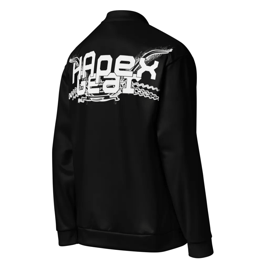 Bomber Jacket - Black - White HApex Gear Black Logo product image (4)