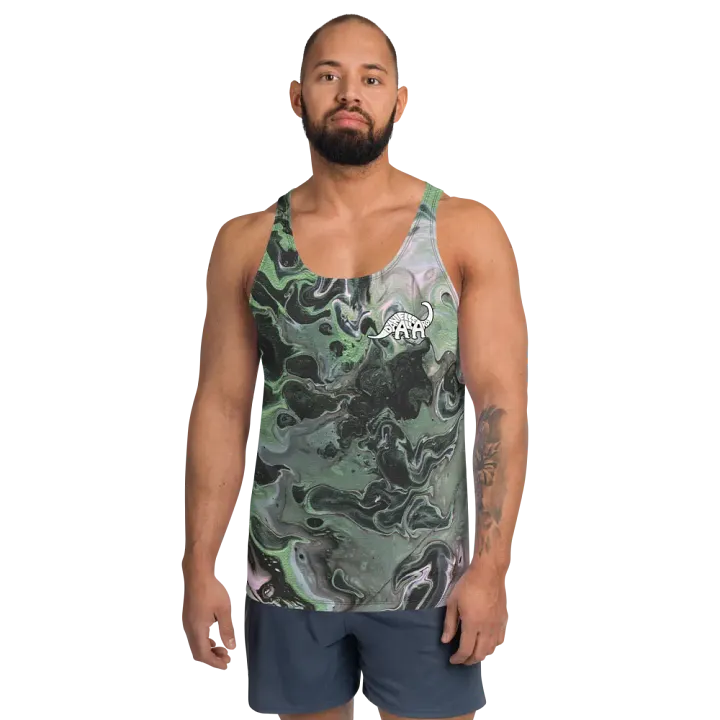 Metallic Green Fluid Acrylic Tank Top product image (1)