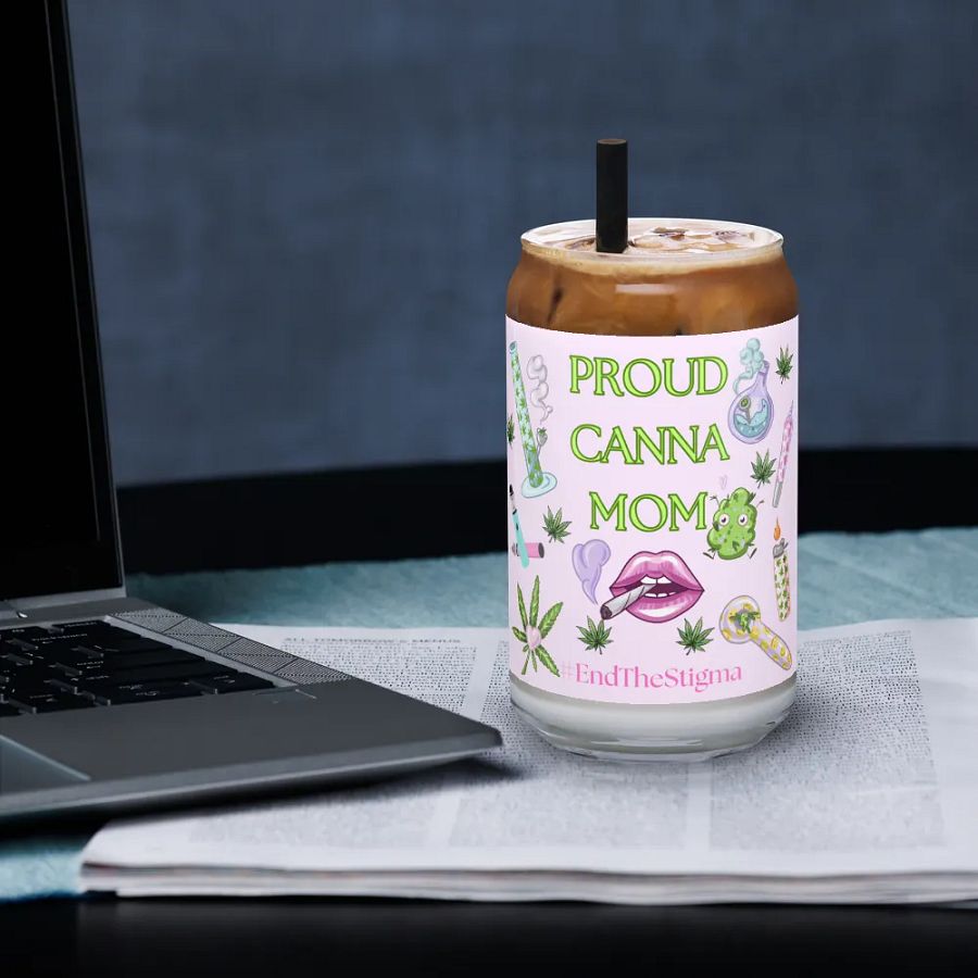 Proud Canna Mom Can-Shaped Glass product image (33)