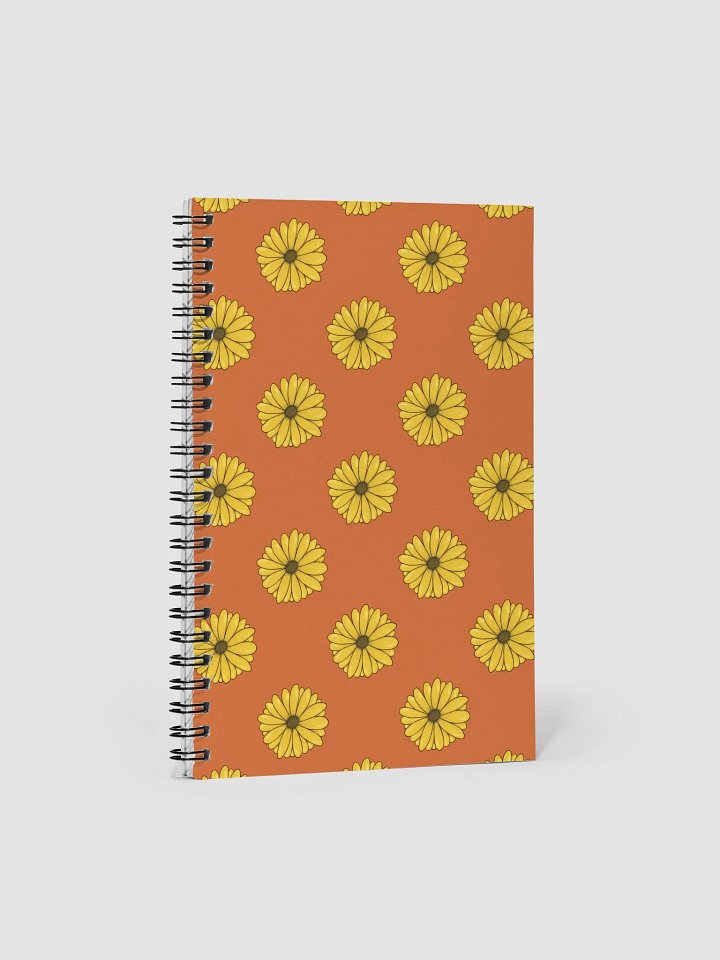 Orange Daisy Spiral Notebook product image (1)