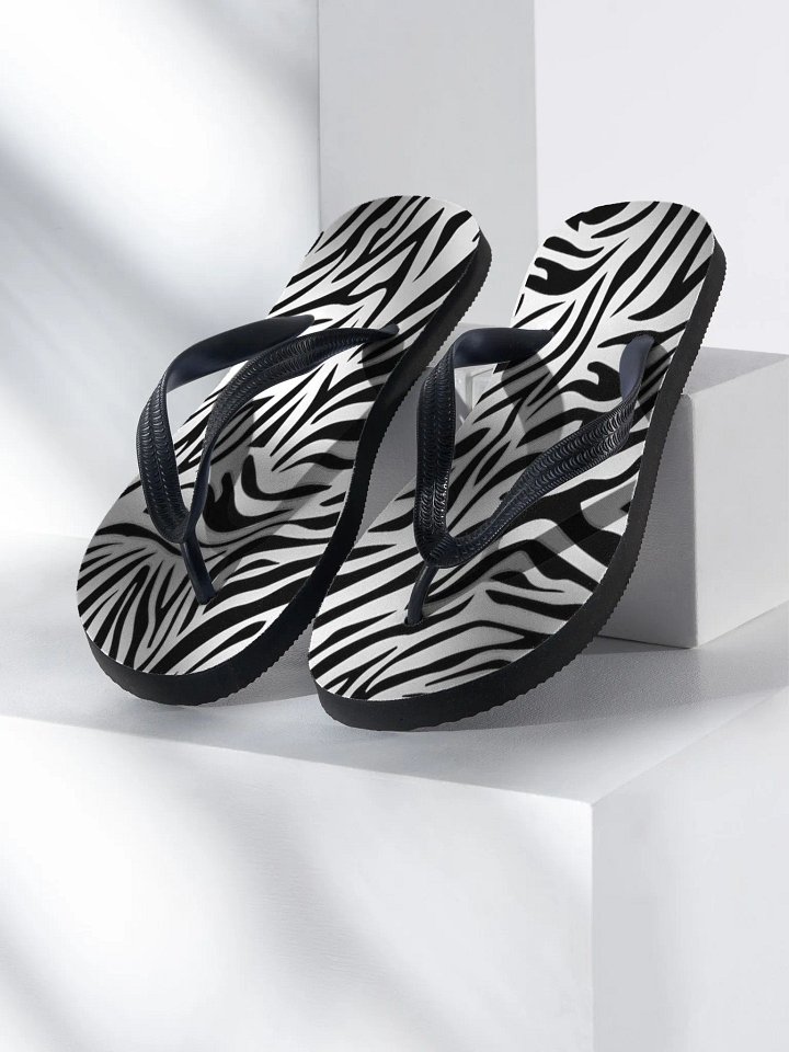 Zebra Stripes Custom Flip-Flops product image (1)