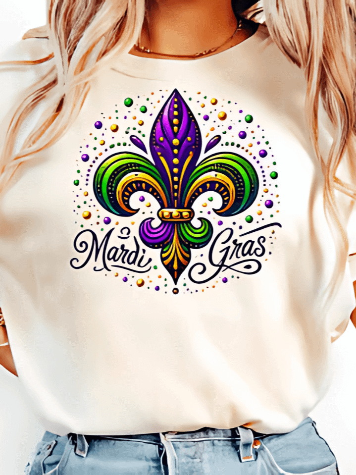 Mardi Gras Love T-Shirt Design – Colorful Carnival Theme Sublimation PNG – Festive Celebration Style – Instant Digital Download – High-Resolution 300 DPI product image (1)