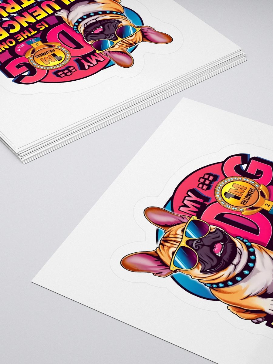 Influencer Pup Kiss Cut Stickers - My dog is the only influencer i trust product image (13)