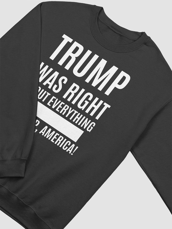 TRUMP WAS RIGHT ABOUT EVERYTHING WAKE UP AMERICA Classic Crewneck Sweatshirt product image (2)