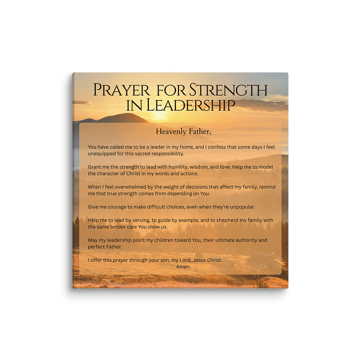 Prayer for Strength in Leadership - Canvas product image (11)