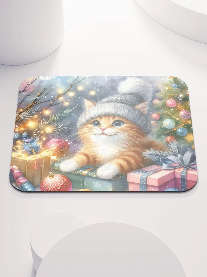 Festive Kitten in a Knit Hat Mause Pad product image (2)