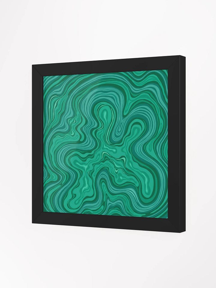 Organic Green Swirls Framed Matte Poster - Stone No. 8 product image (20)