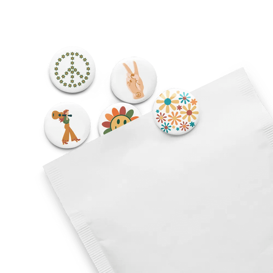 Peaceful Petals Pin Buttons Set product image (13)