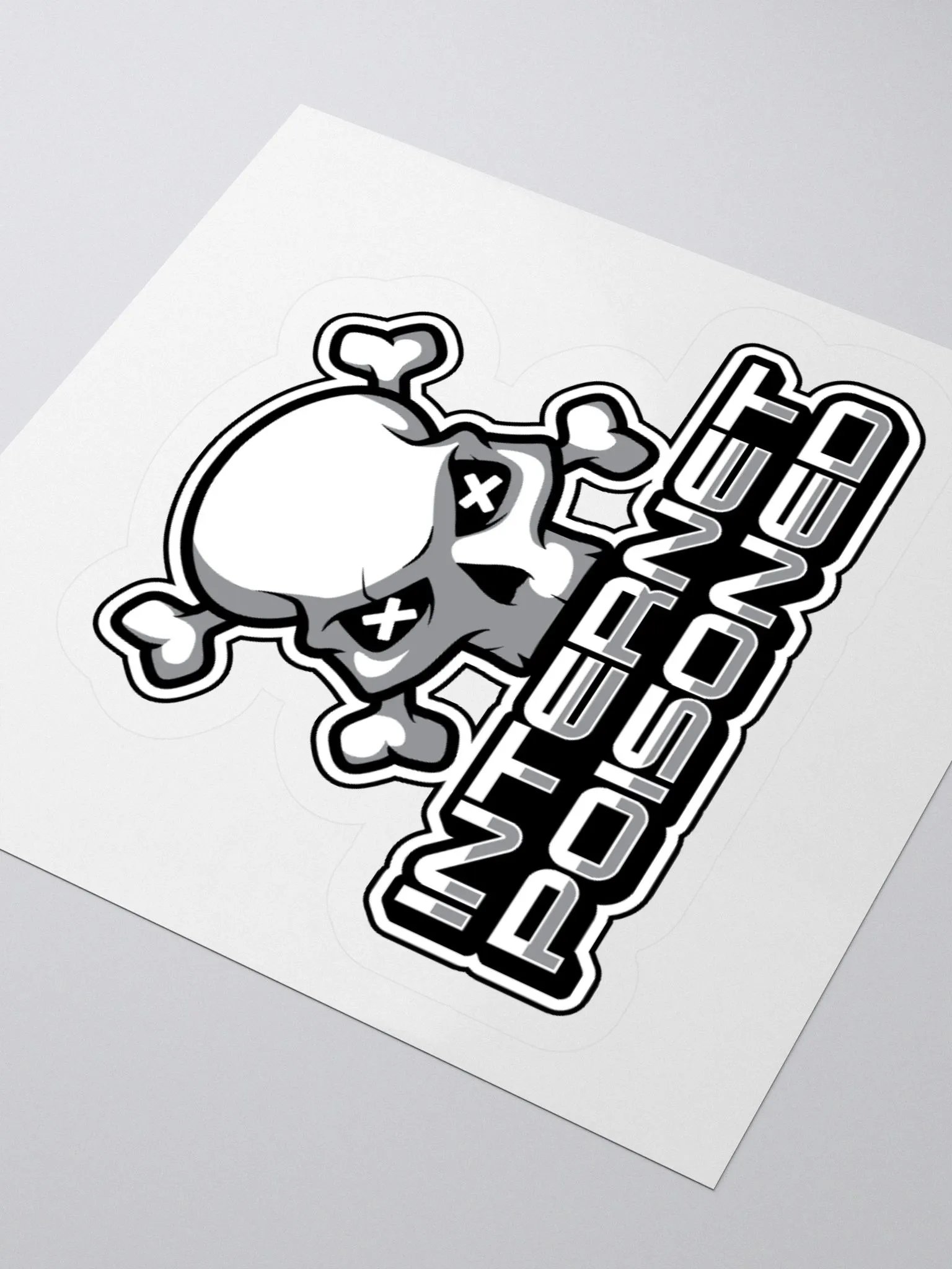 Internet Poisoned Y2K Sticker – Funny Skull Meme Design product image (9)