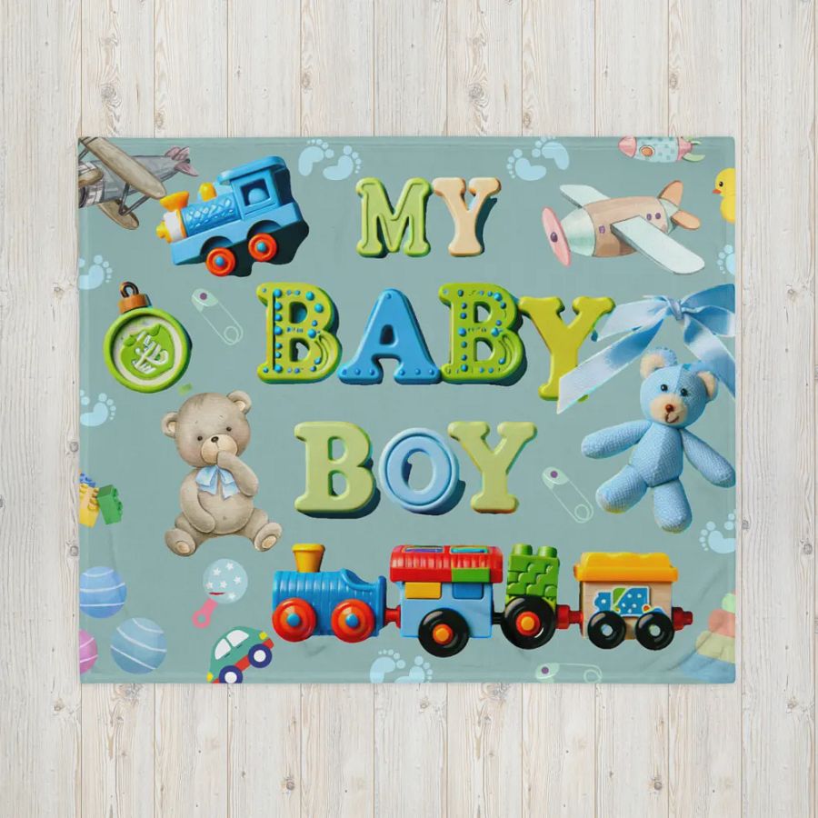 My Baby Boy Baby Throw Blanket product image (1)