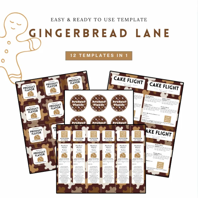 Gingerbread Lane Label Templates Bundle product image (1)