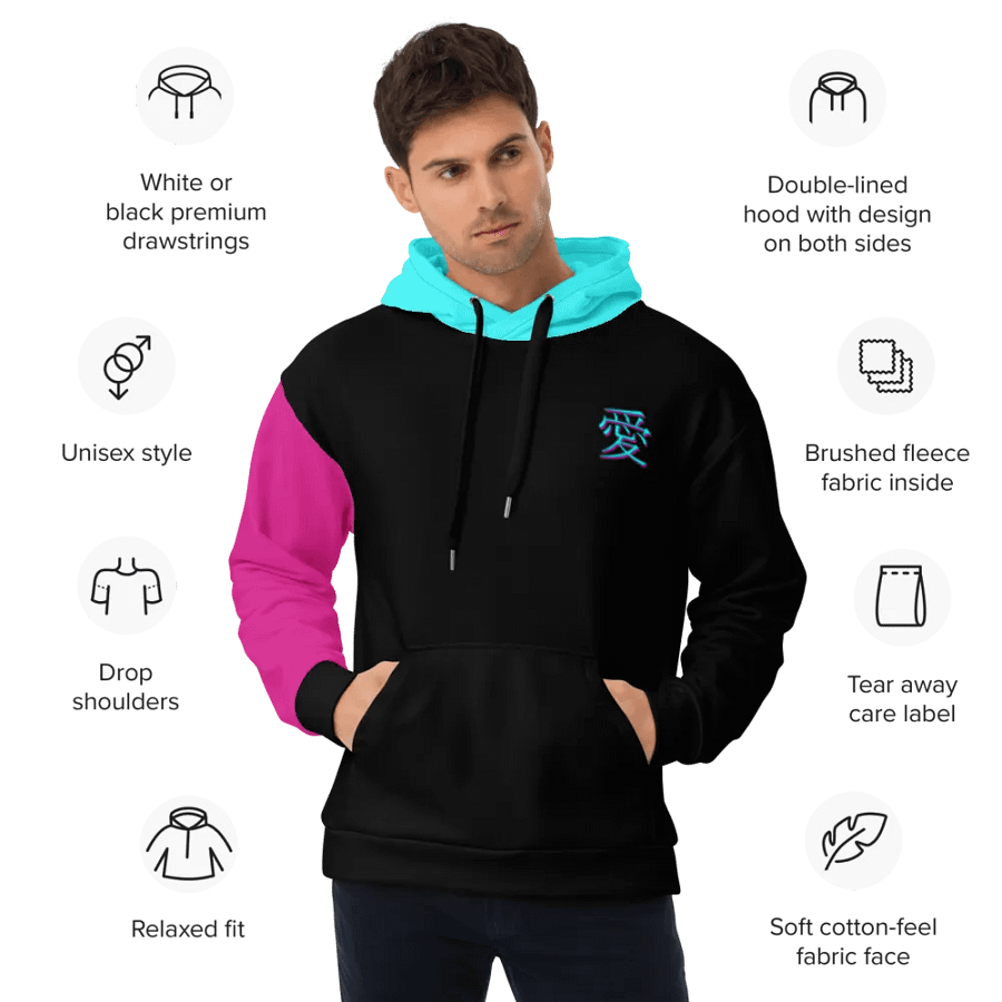 Waifu Material - Hoodie (Black) product image (10)