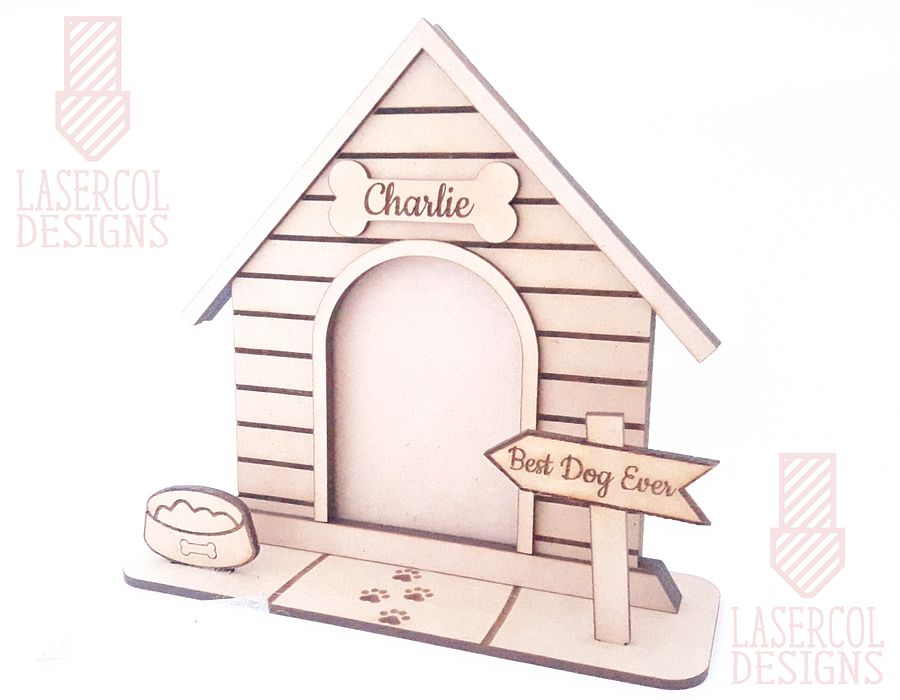 Dog House Photo Frame - Laser Cut Files product image (8)